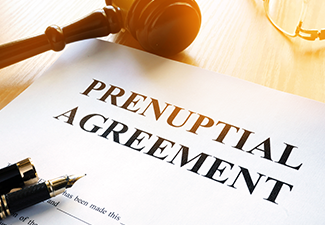 Prenuptial Agreement on A Table
