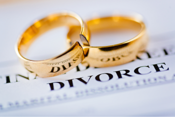 wedding rings next to "divorce"
